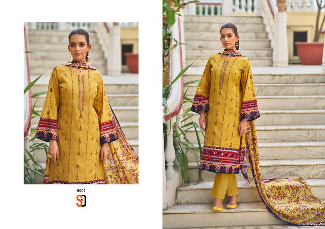 Bin Saeed Lawn Collection Vol 9 By Shraddha Embroidery Cotton Pakistani Suit Wholesale Online
